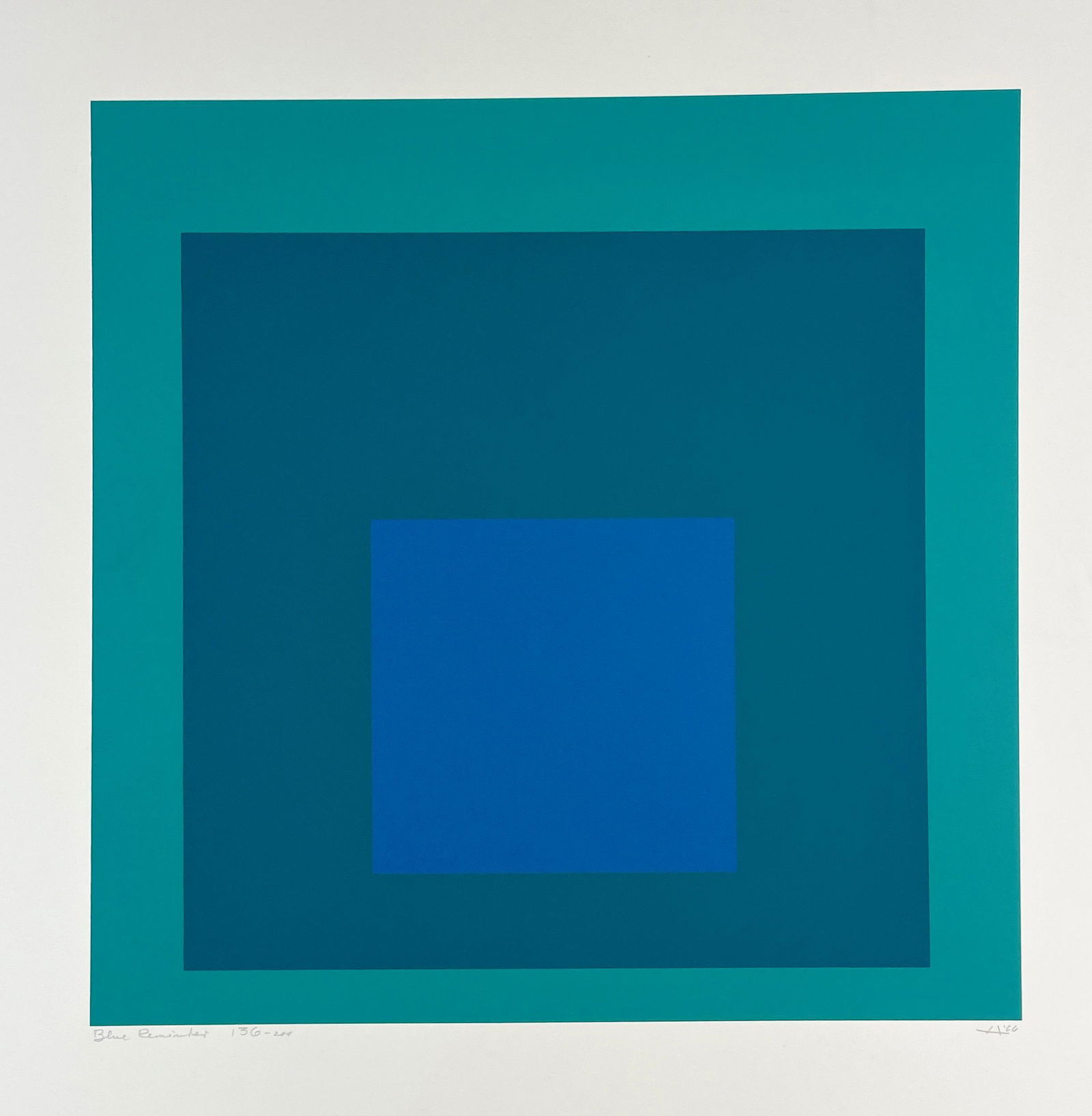 Josef Albers, "Blue Reminder" Silkscreen (1 of 4)