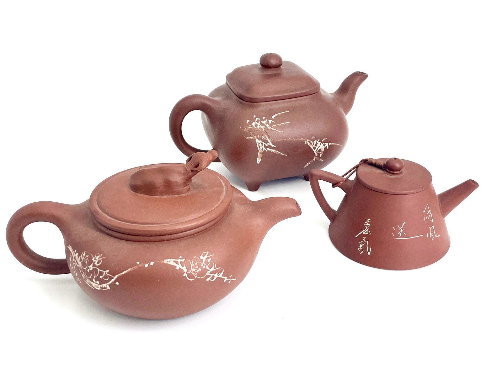 Chinese Inscribed Yixing Ware Teapots (1 of 8)