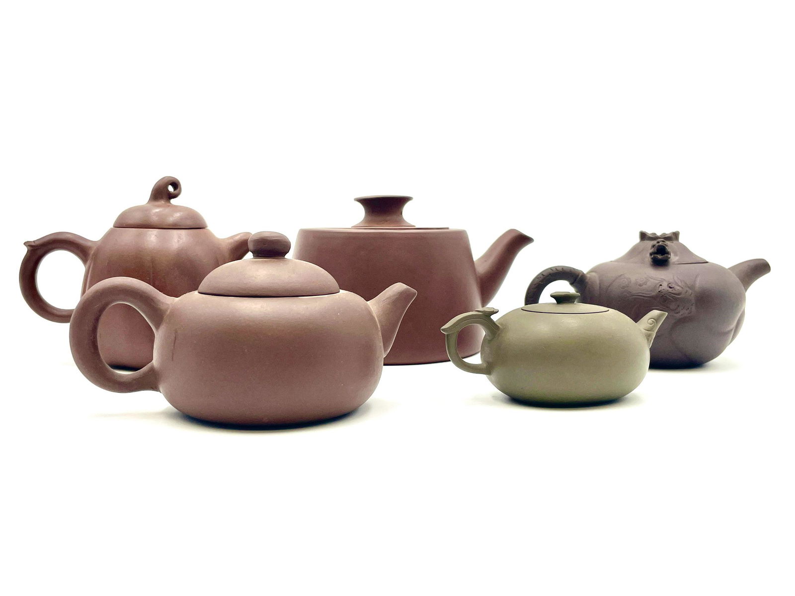 Five Yixing Ware Teapots, Various Makers (1 of 15)