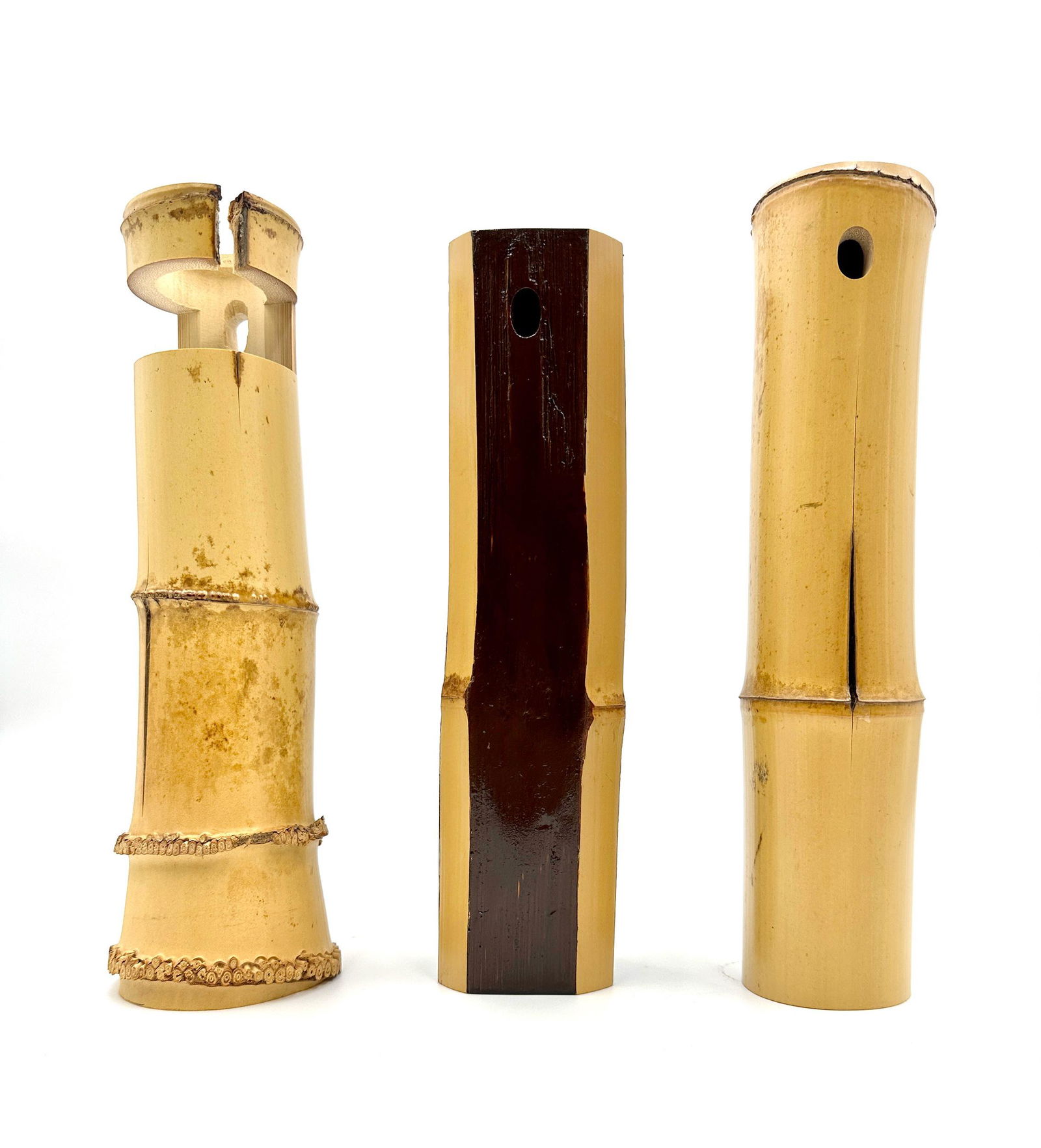 Three Japanese Bamboo Vases for Ikebana (1 of 4)