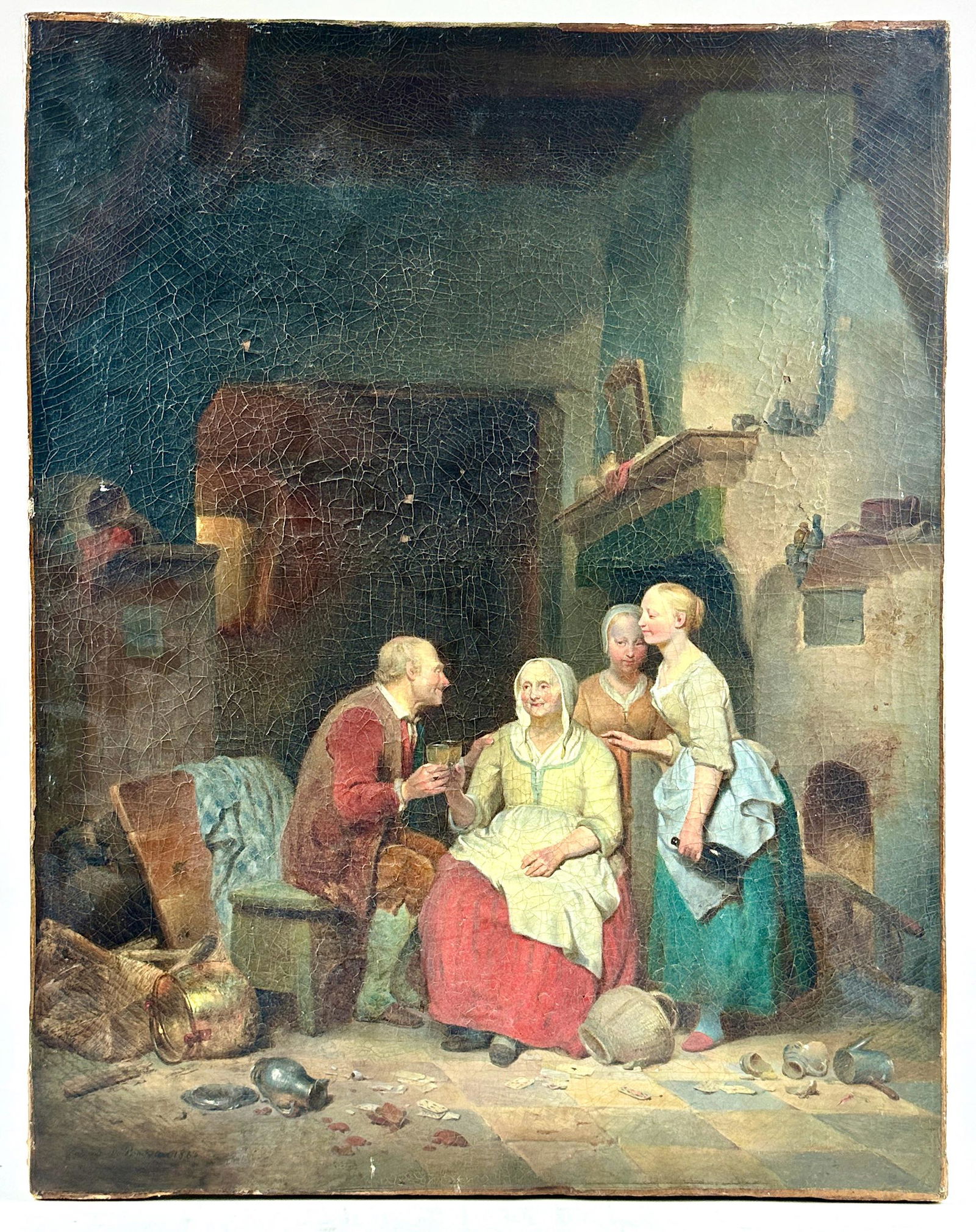 Domestic Scene by Ferdinand de Blaeckeleer I (1 of 5)