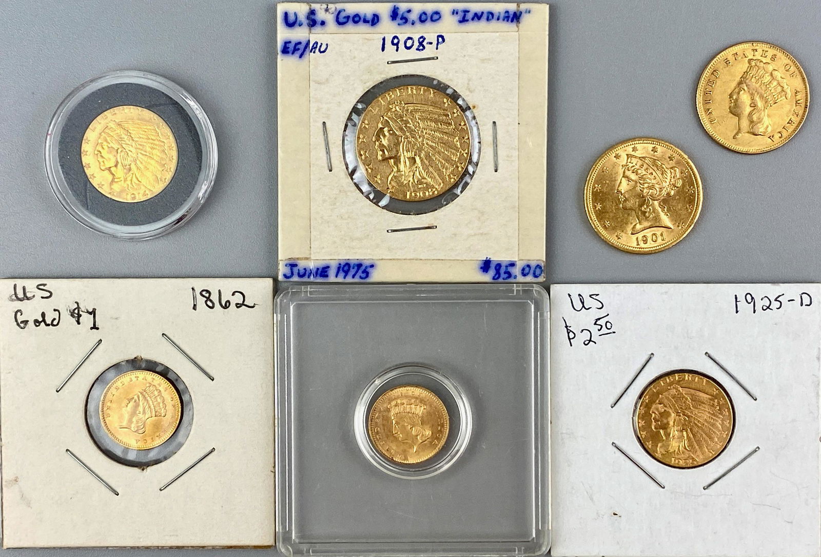Group of 7 American 24K Gold Coins (1 of 14)