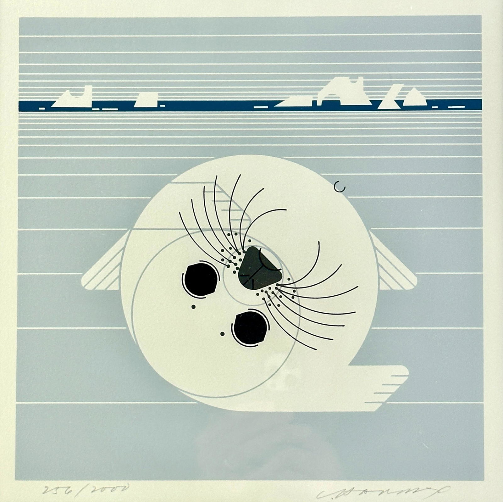 "Whitecoat" Silkscreen by Charley Harper (1 of 4)