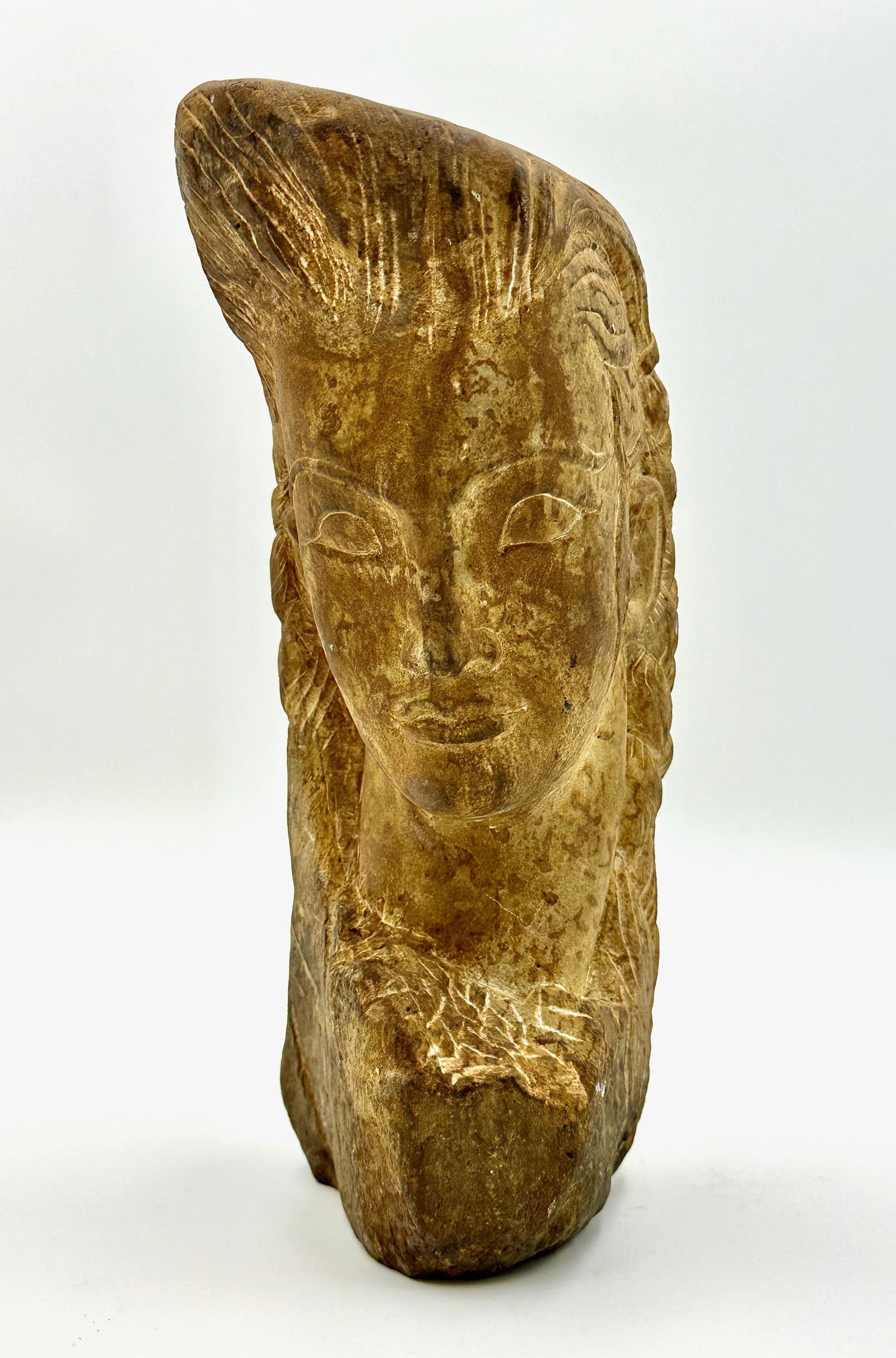 Stone Bust of a Woman by Charles Gordon Cutler (1 of 6)