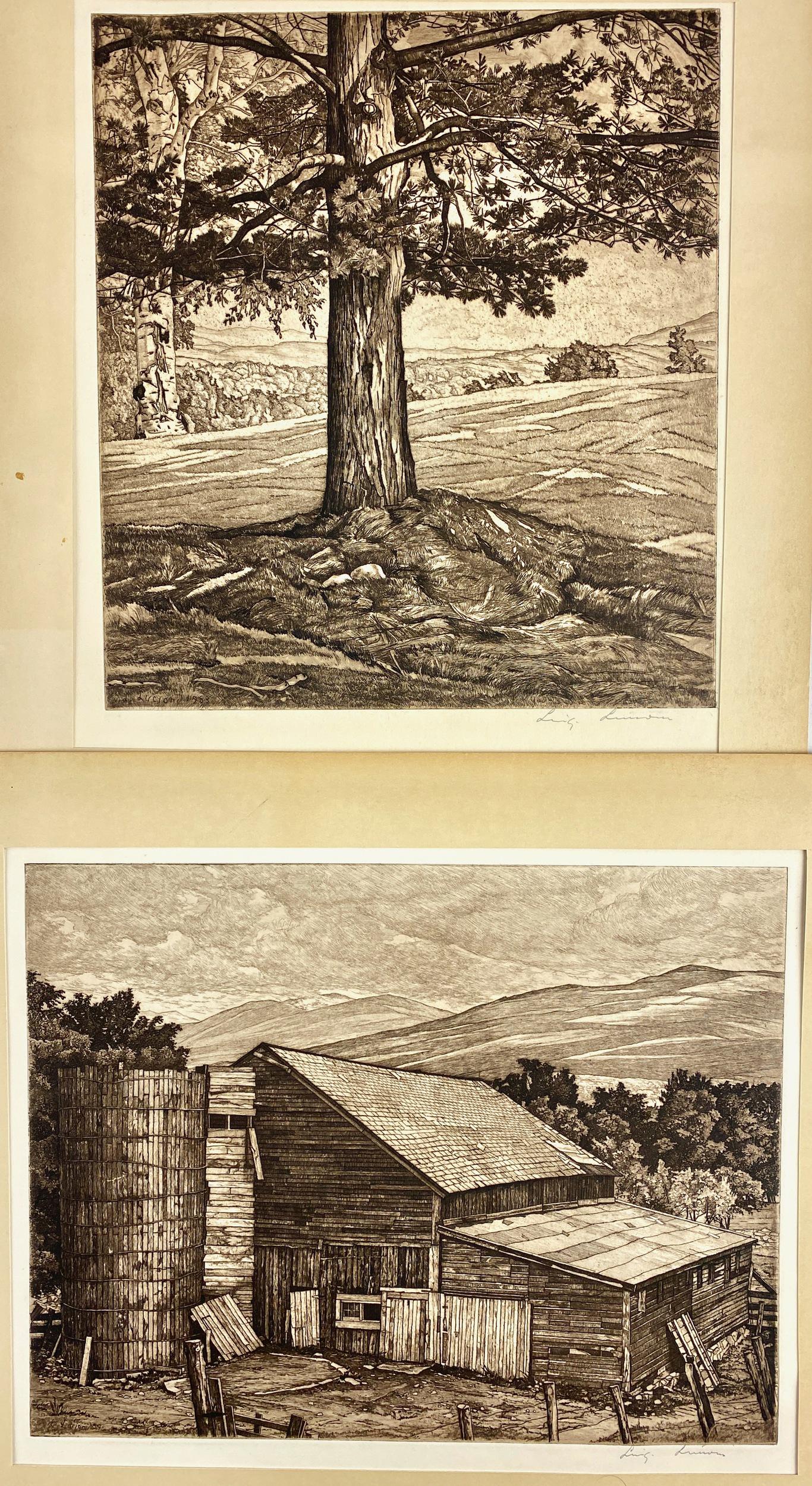 Pair of Etchings by Luigi Lucioni (1 of 6)