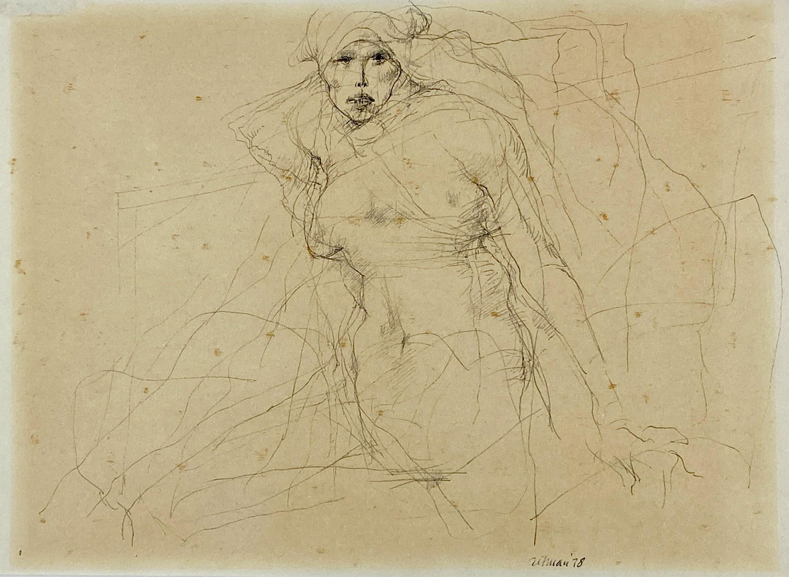 Cornelis Zitman Pencil Drawing (1 of 2)