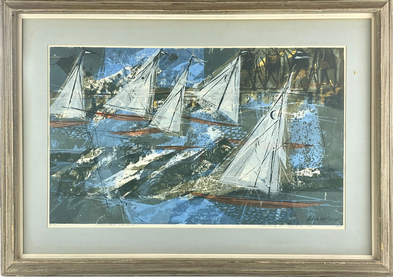 Silkscreen "Regatta Return" by Howard Bradford (1 of 8)