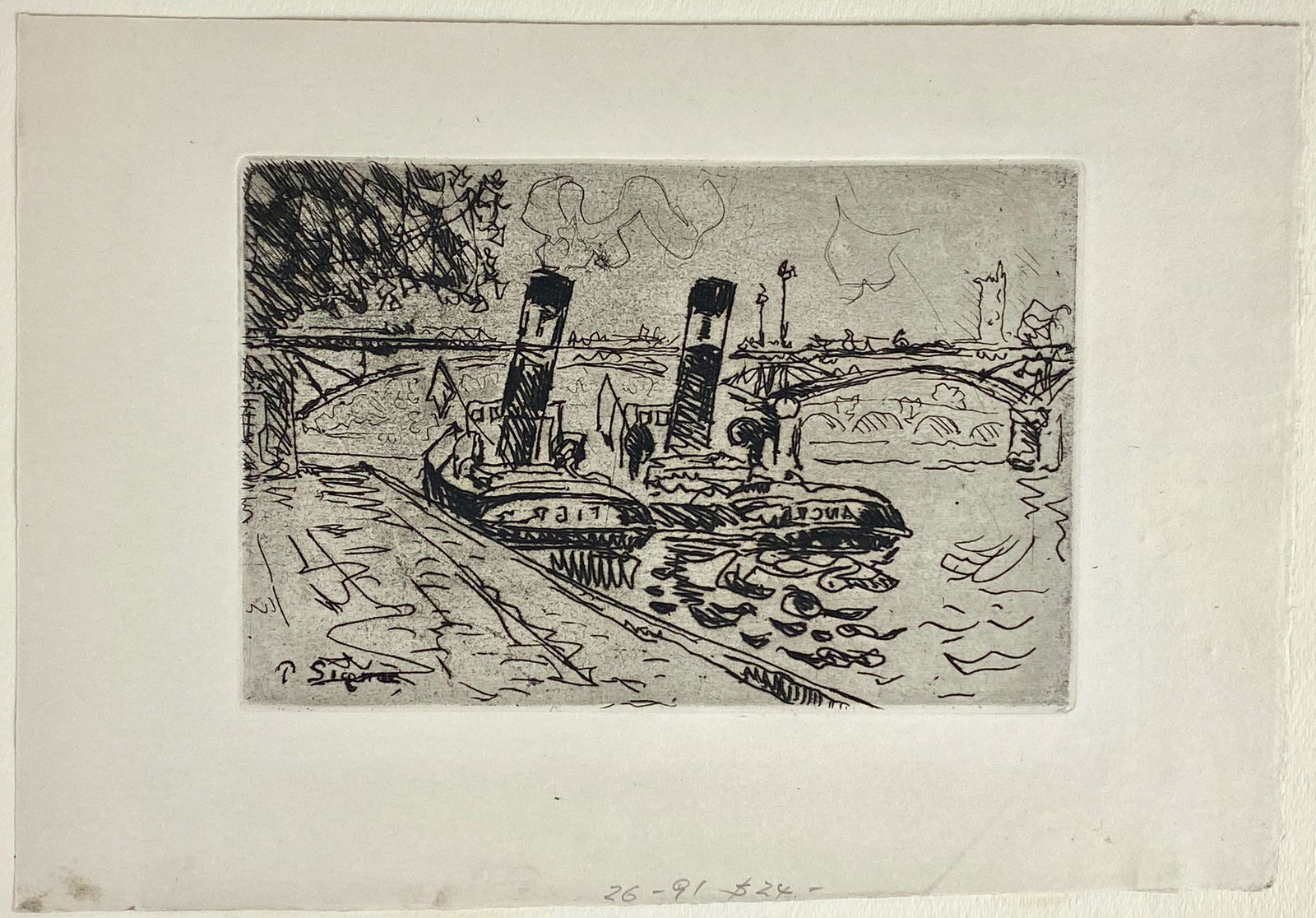 Paul Signac, Pont des Arts Etching (1 of 5)