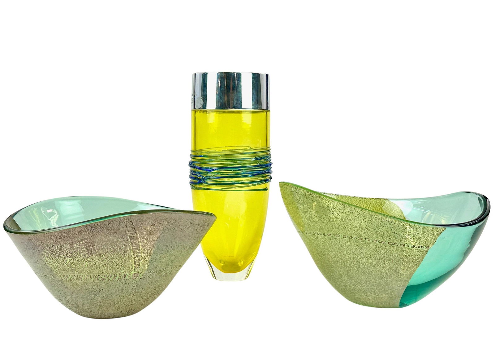 Three Nambe Signed Glass Bowls (1 of 8)