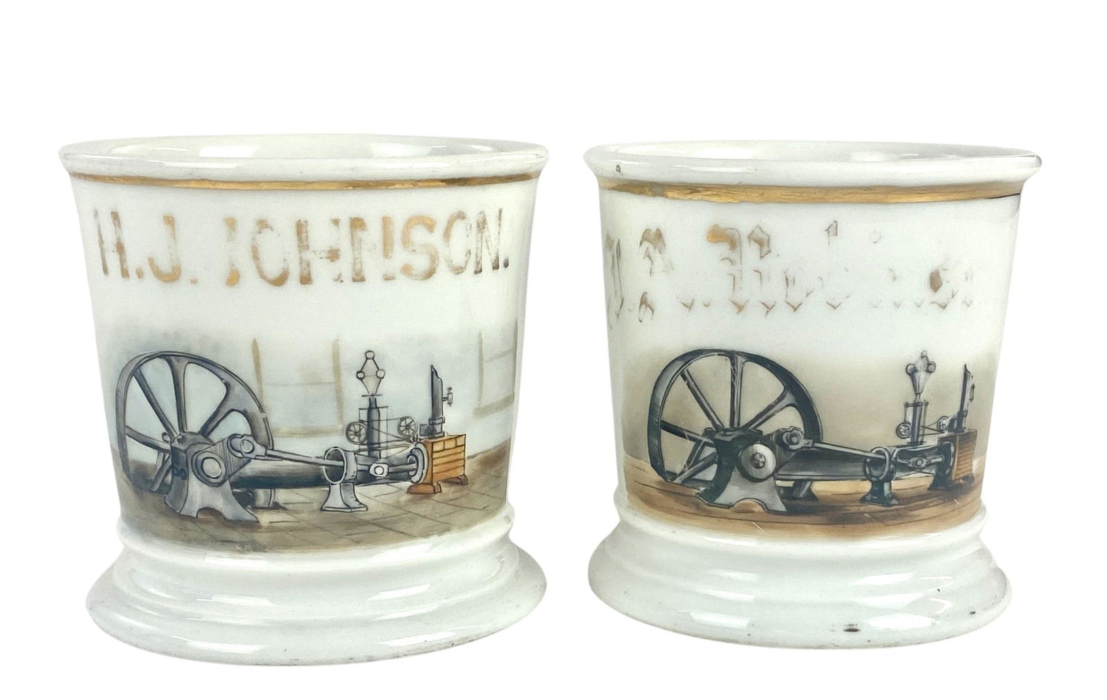Pair of Steam Engine Shaving Mugs (1 of 8)