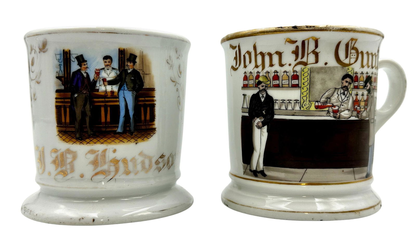 Pair of Bartender Occupational Shaving Mugs (1 of 5)