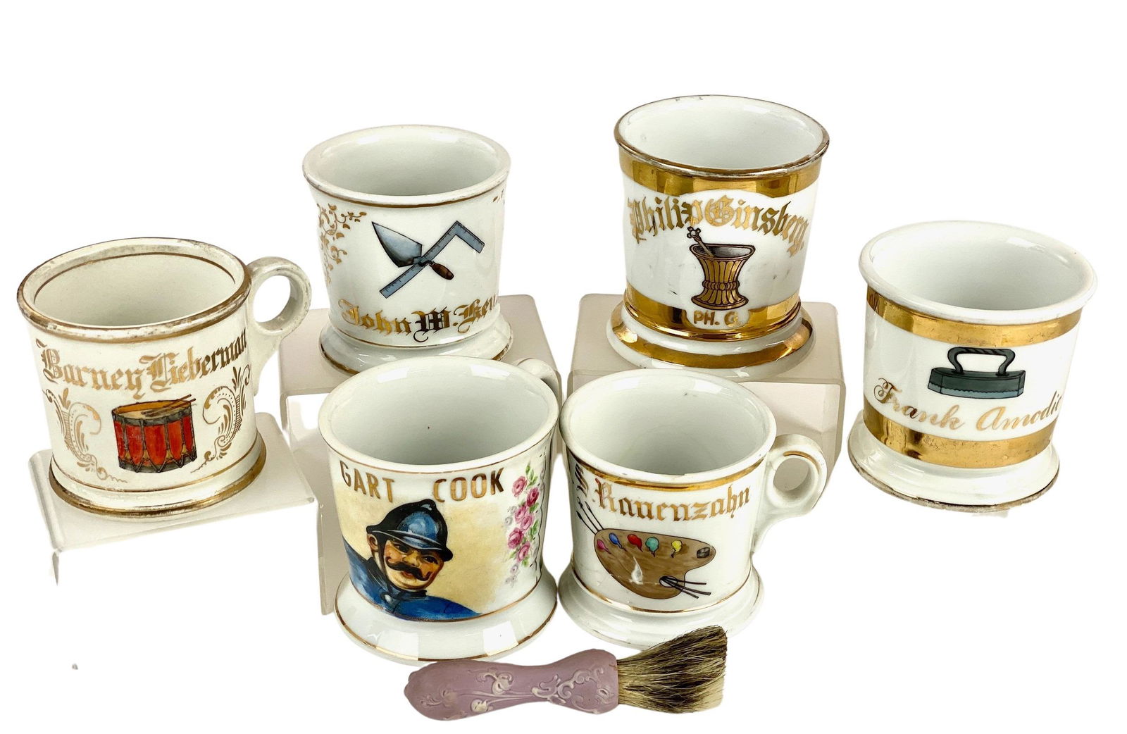Group of 6 Occupational Shaving Mugs (1 of 19)