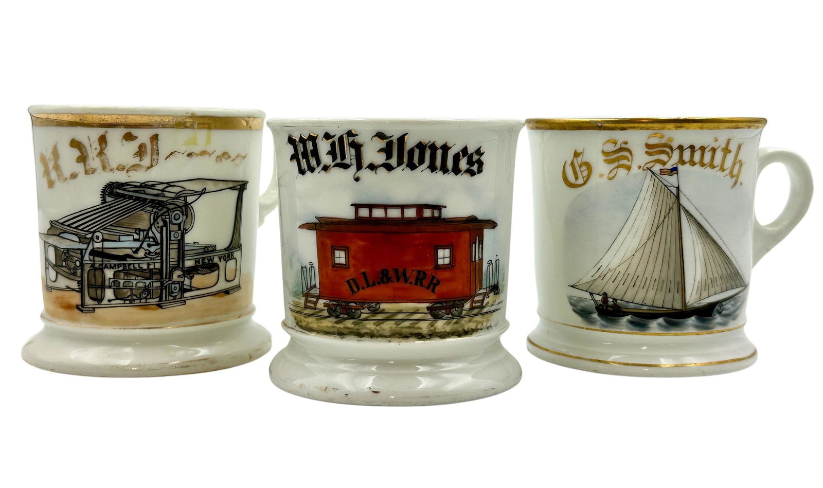 Group of 3 Occupational Shaving Mugs (1 of 5)