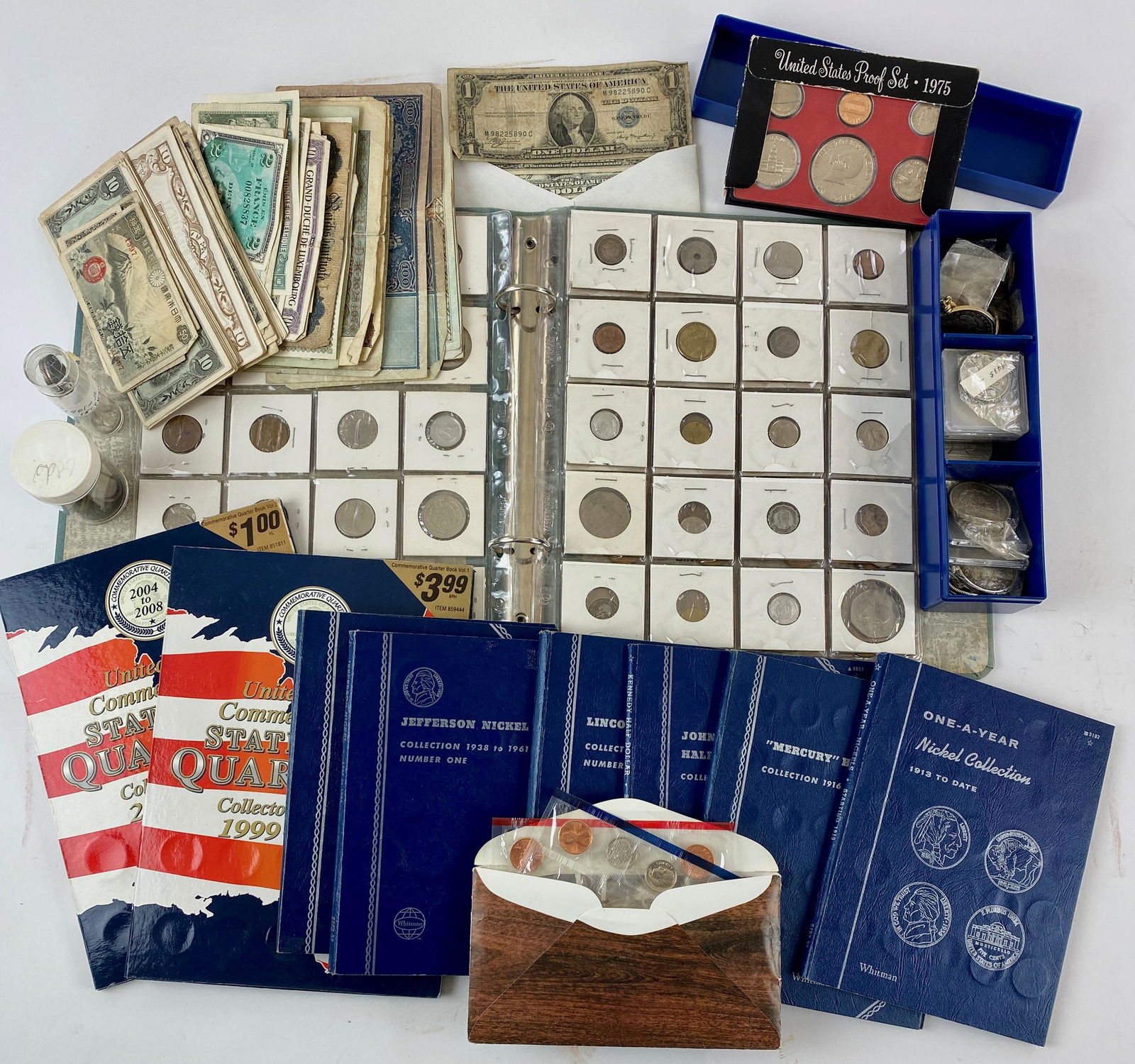 Collection of Coins, Foreign Currency, Stamps (1 of 20)