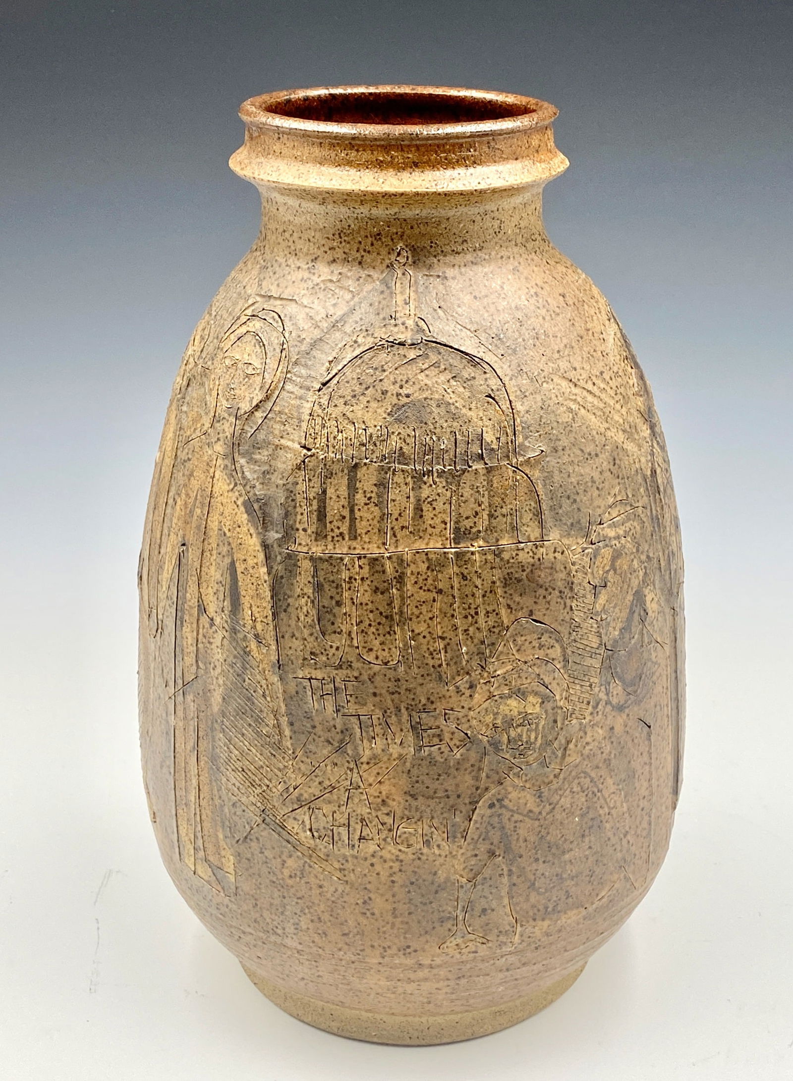 Charles Counts Incised Pottery Vessel (1 of 7)