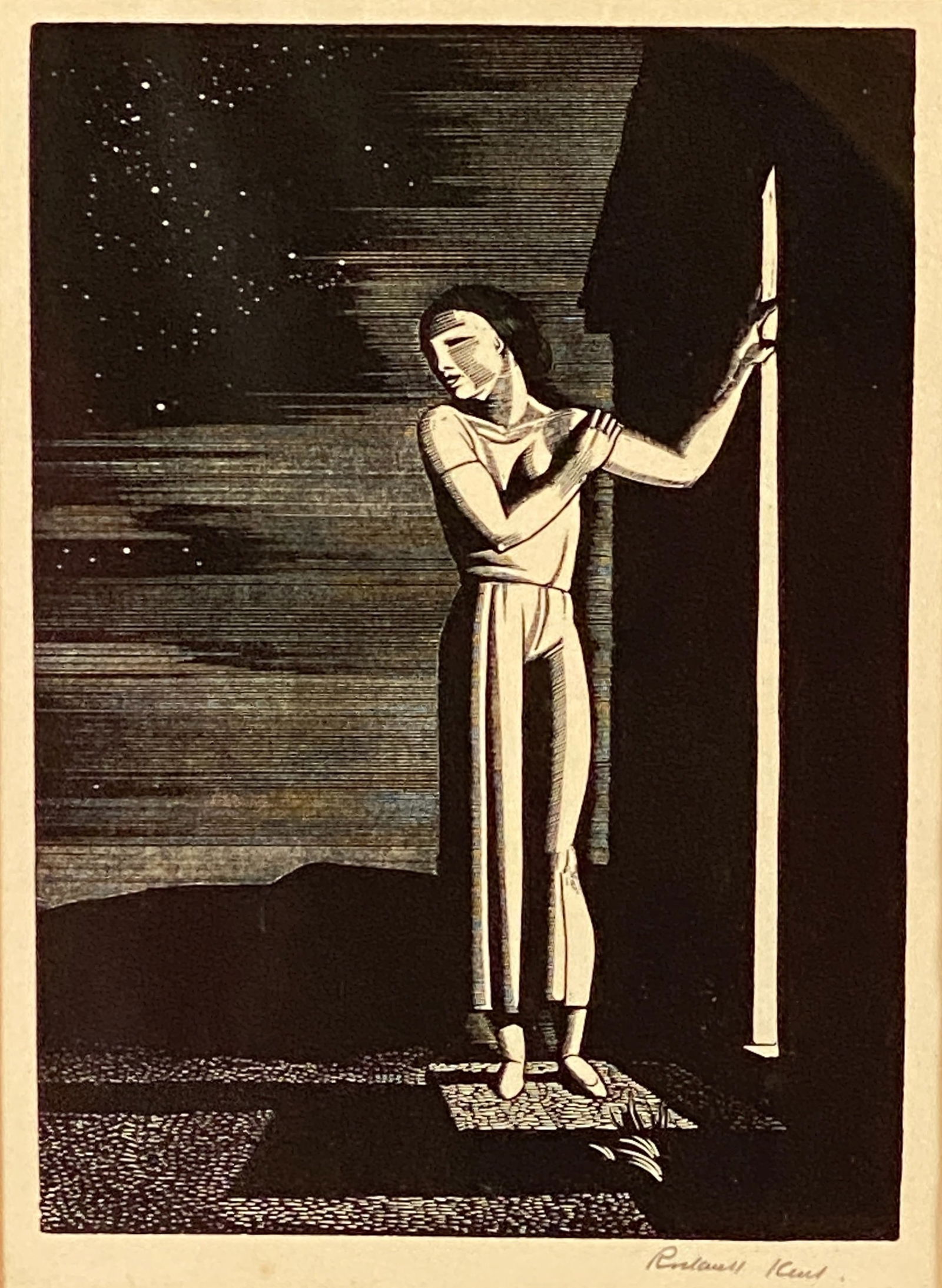 Rockwell Kent "Starry Night" Engraving (1 of 2)