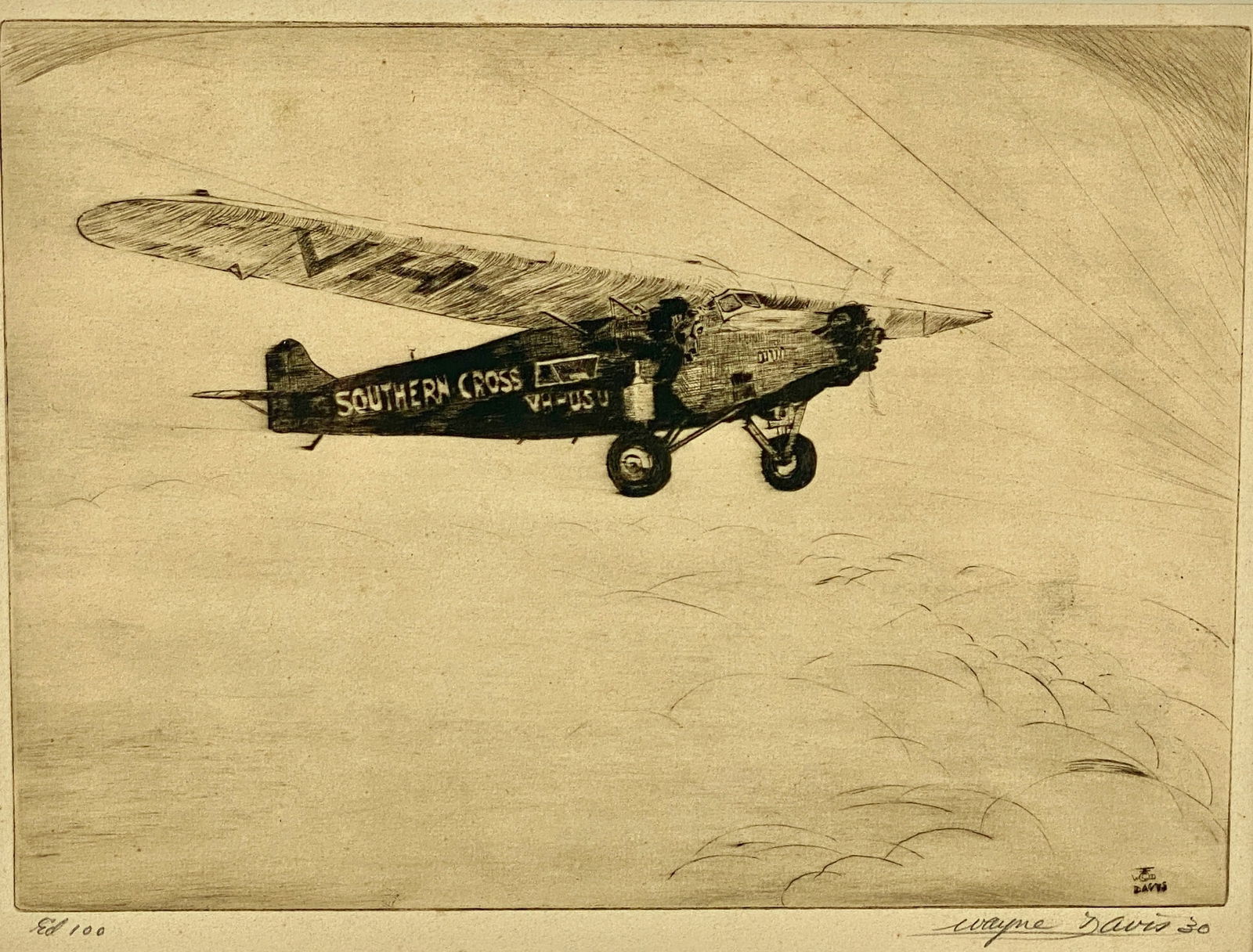 Aviation Etchings, Davis, Watson, Hagerman (1 of 13)