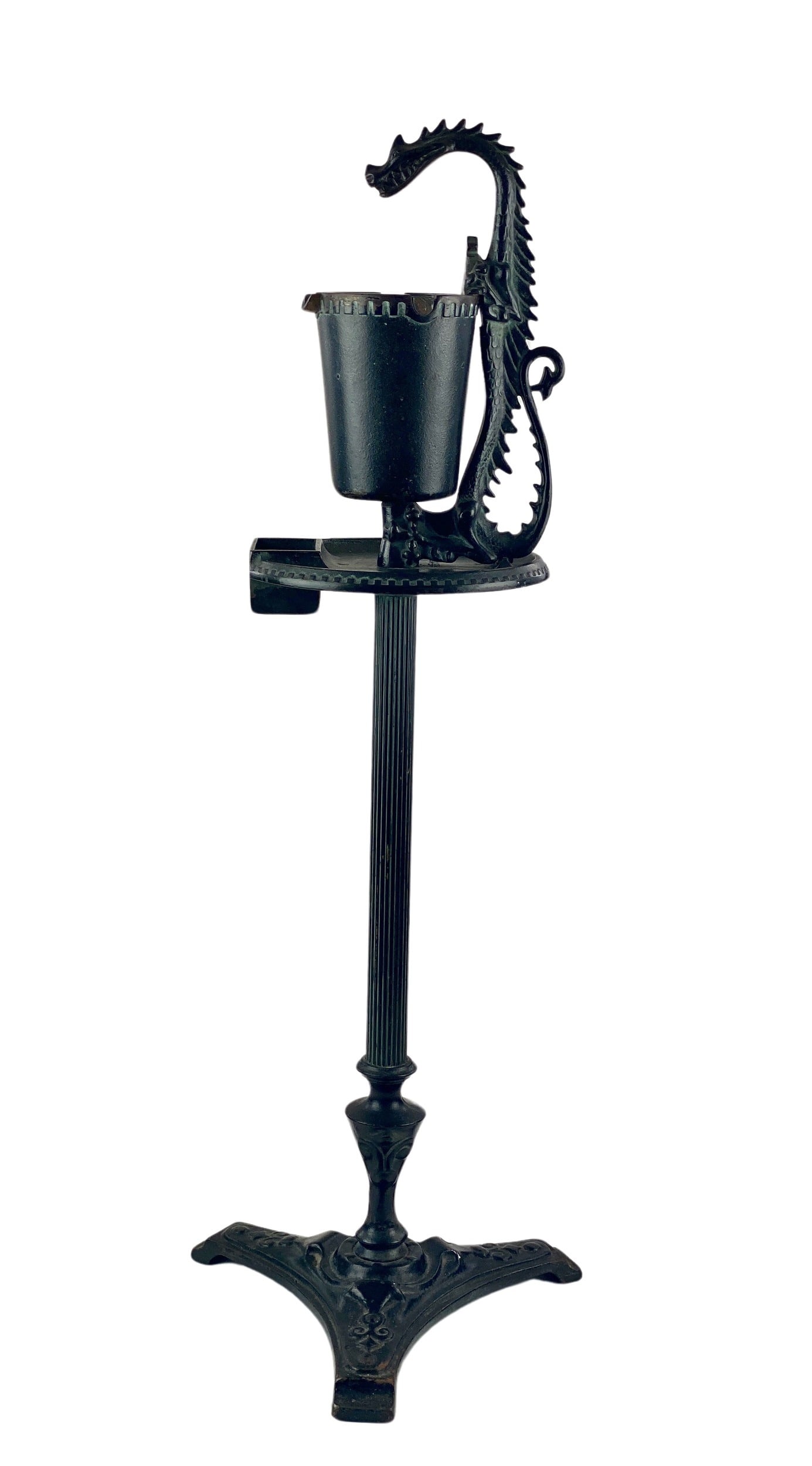 Art Deco Cast Iron Dragon Smoking Stand (1 of 8)