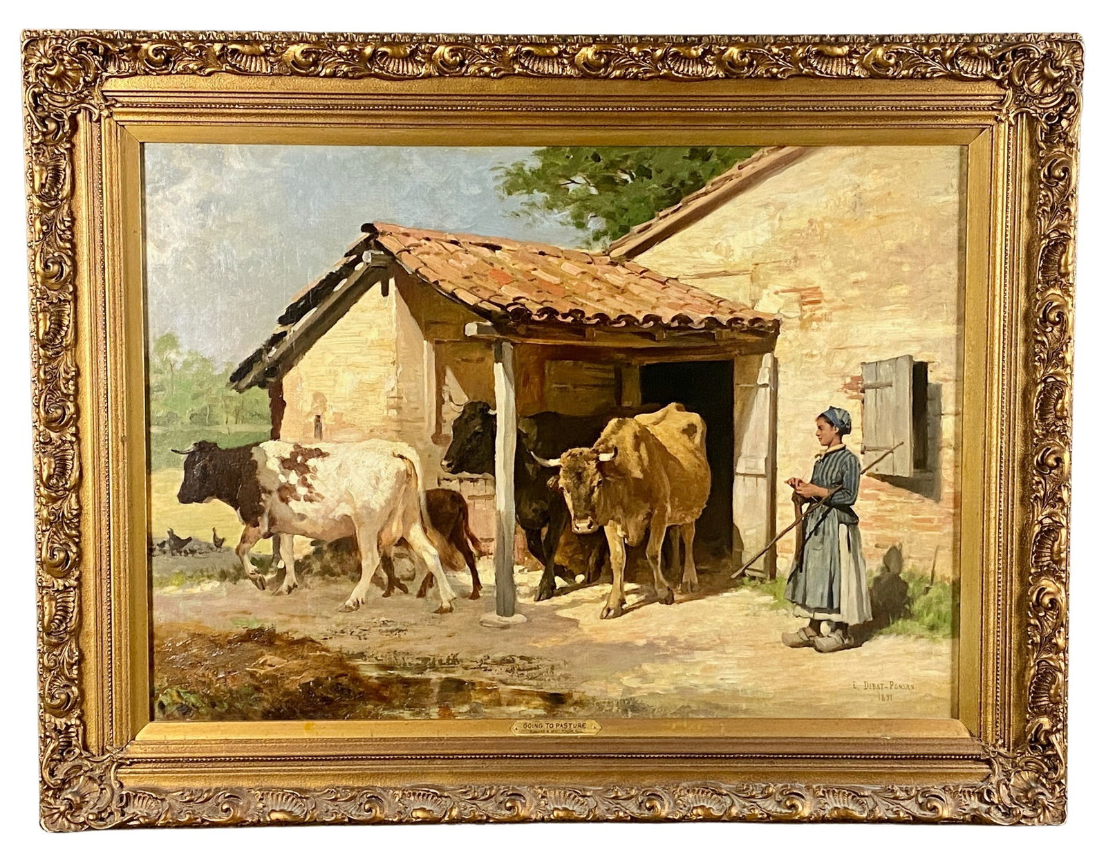 Edouard Bernard Debat-Ponsan Oil on Canvas (1 of 9)