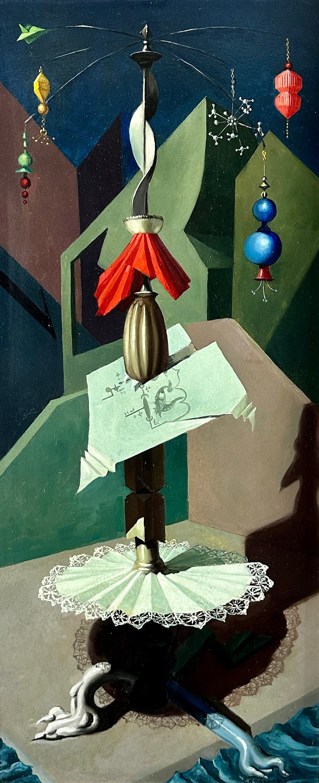 "Little Sister" Surrealist Work by Alph. Radomski (1 of 4)