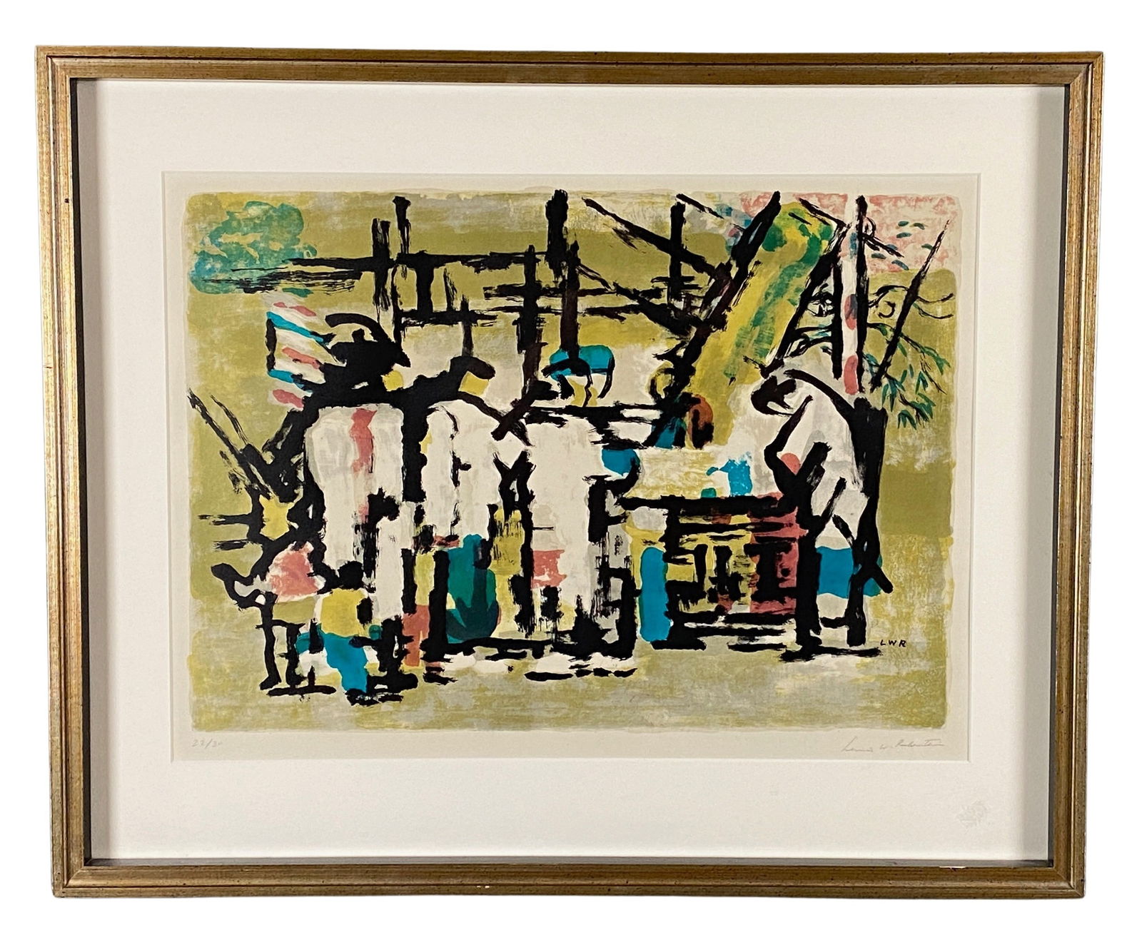 Lewis W. Rubenstein Modernist Lithograph (1 of 5)