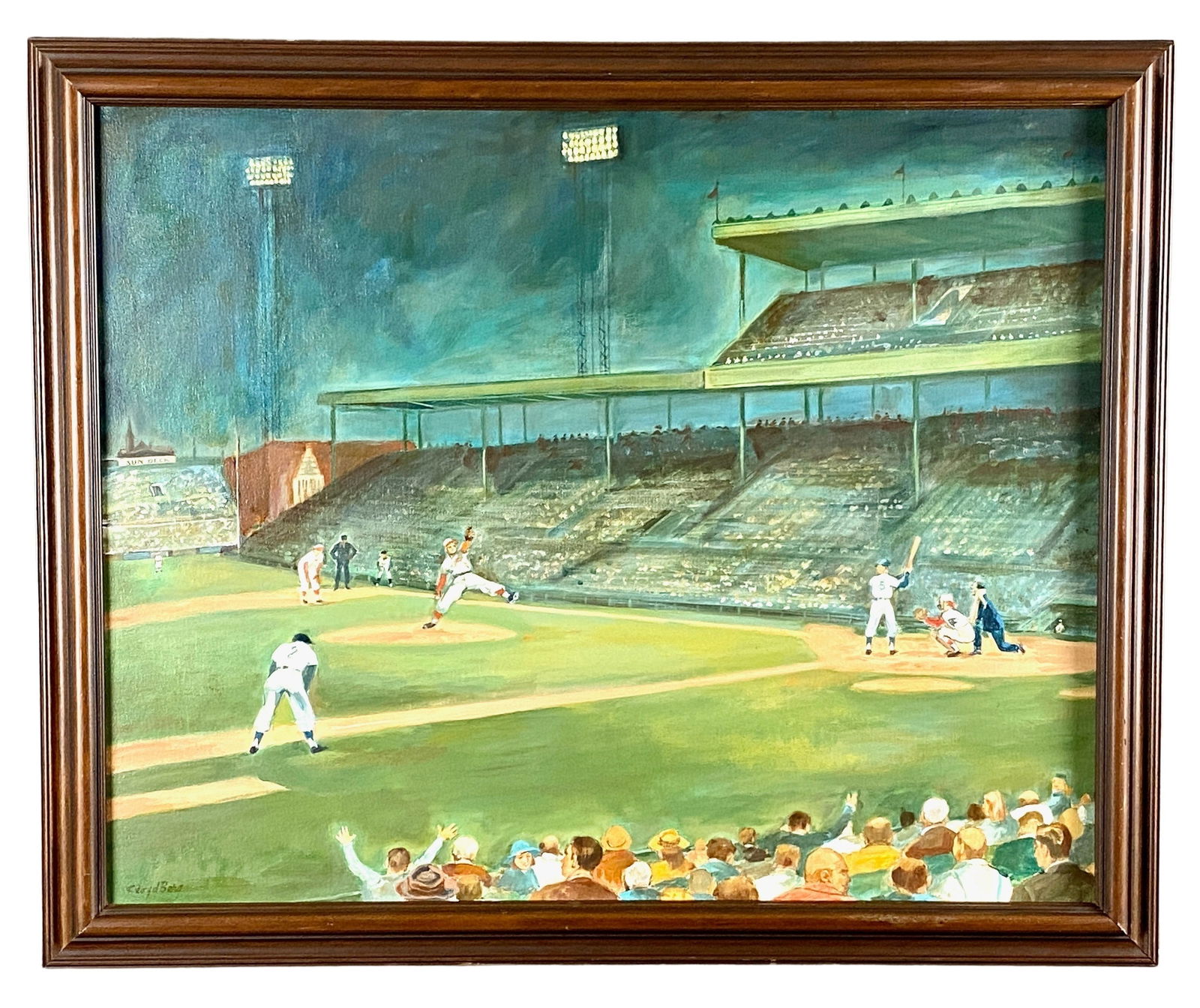 Floyd Berg Original Oil Painting, Cincinnati Reds (1 of 6)
