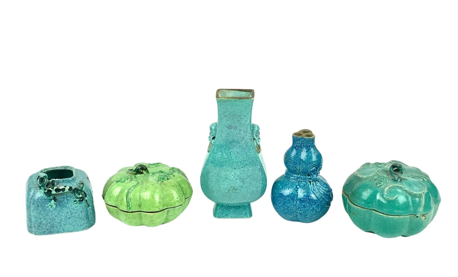 Chinese Turquoise Porcelain Scholarly Vessels (1 of 13)