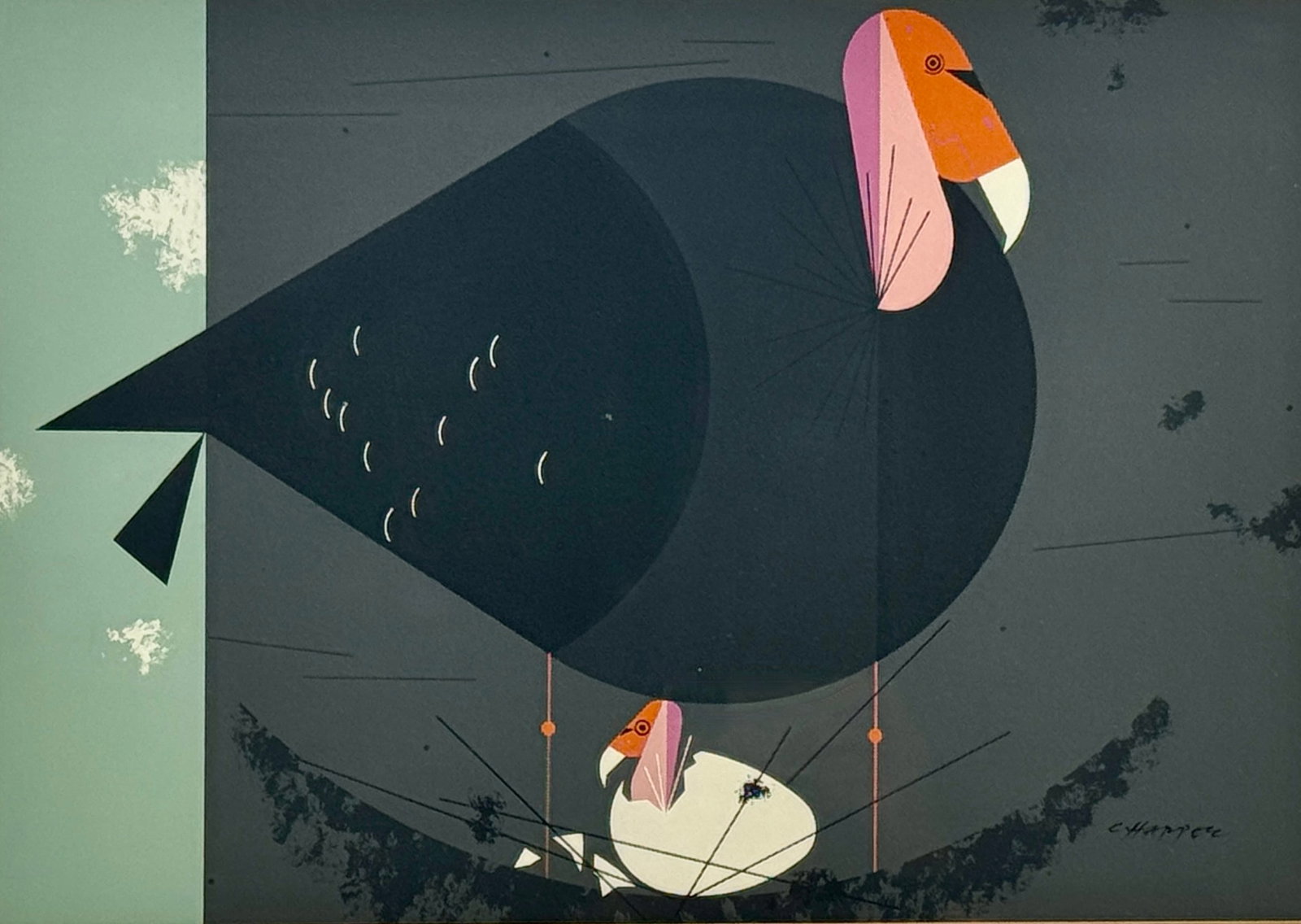 Charley Harper, Ford Times, "California Condor" (1 of 3)