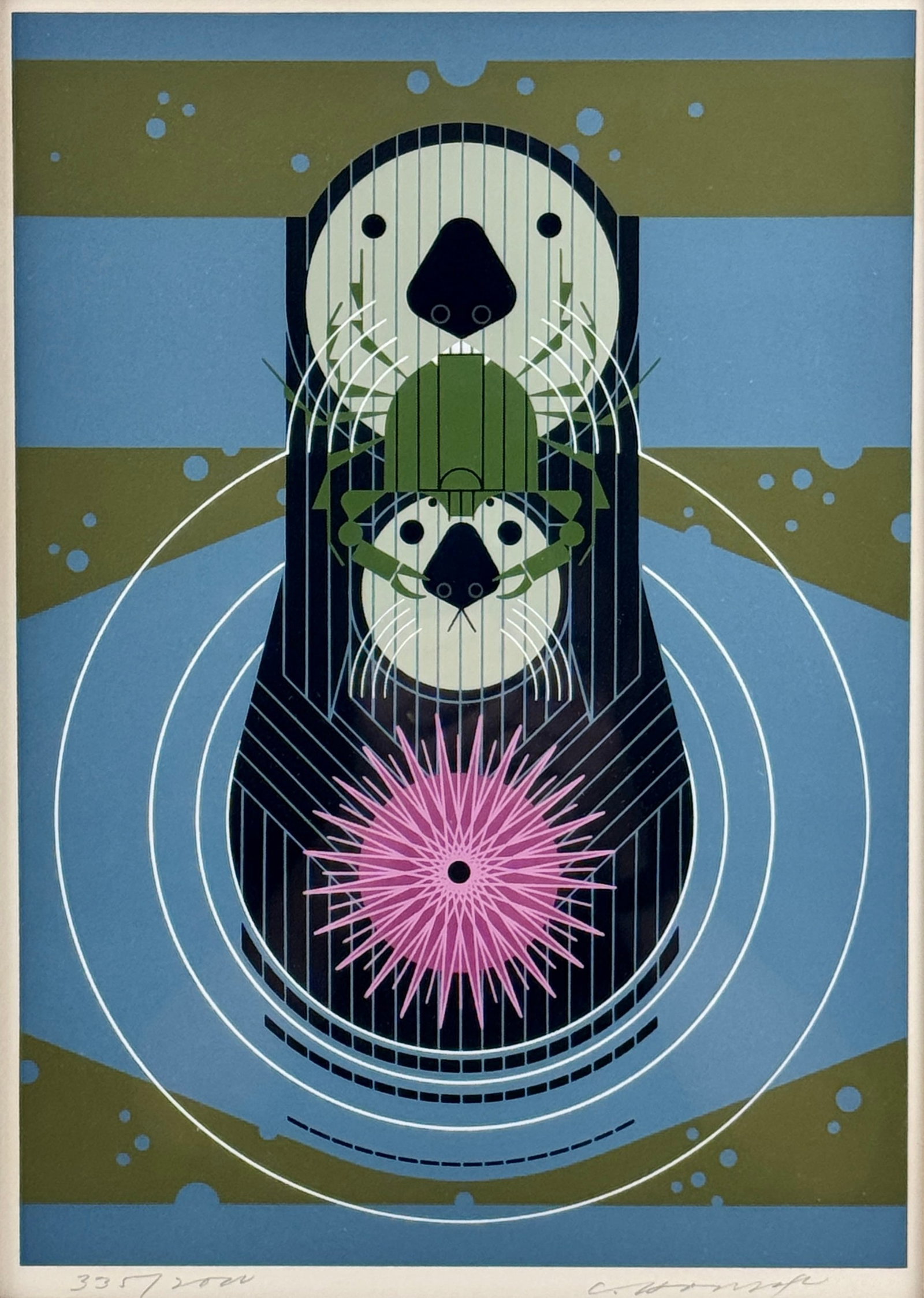 Charley Harper, "Devotion in the Ocean" (1 of 4)