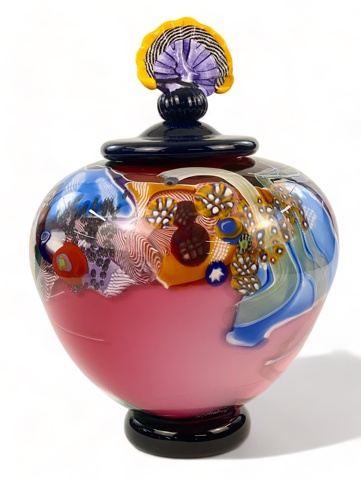 Wes Hunting Lidded Art Glass Vessel (1 of 14)