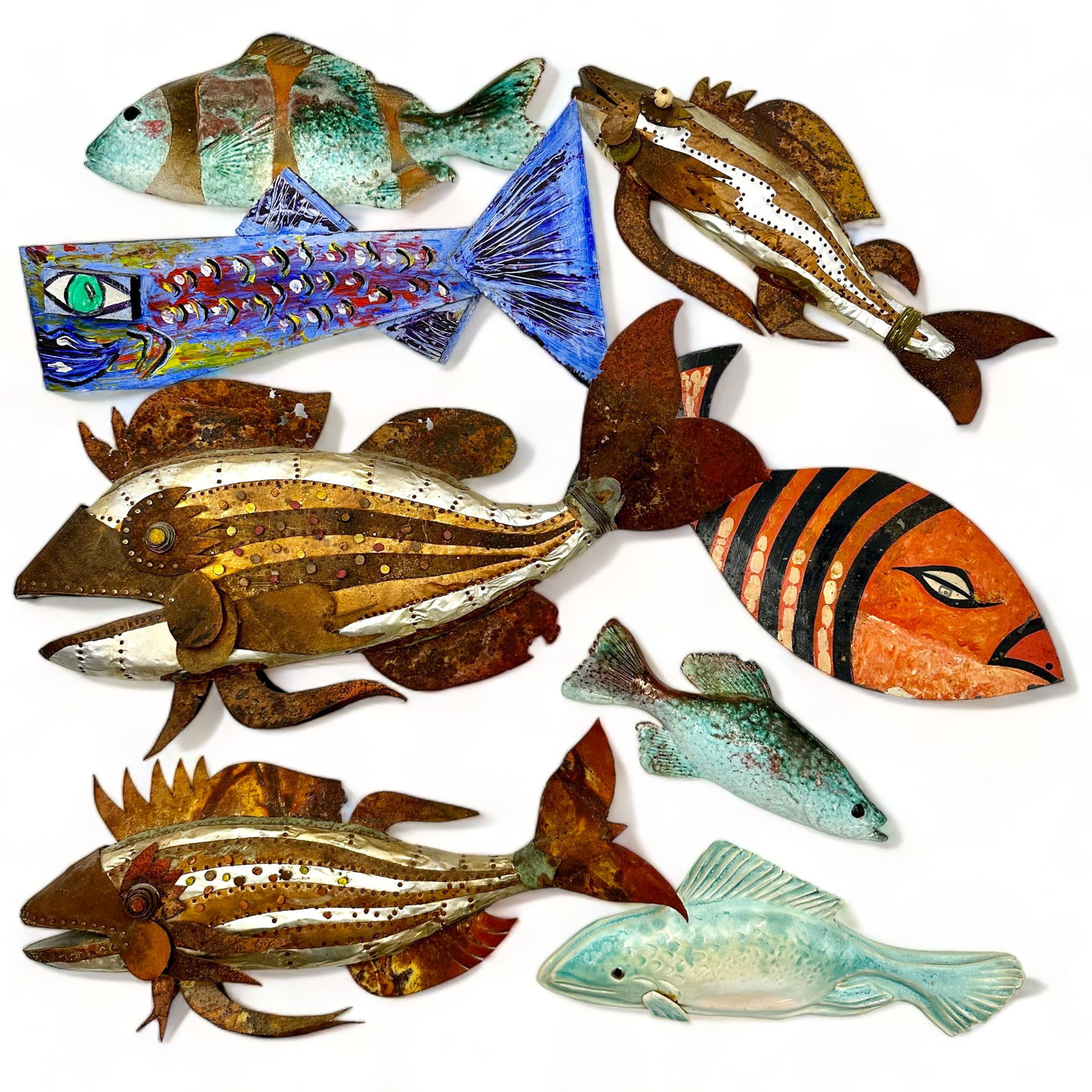 Group of 8 Folk Art Fish (1 of 7)