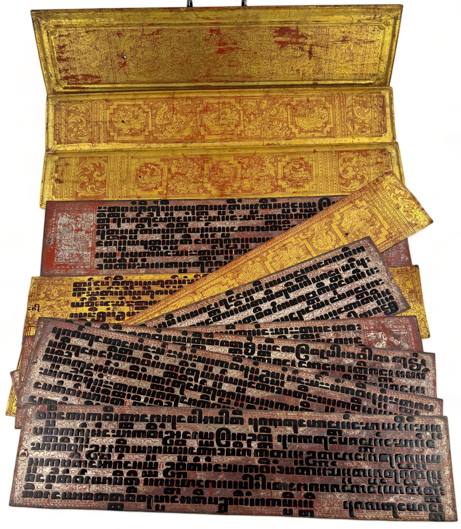 Birma / Mianmar Prayer Book, Lacquer Covers (1 of 6)