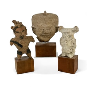 Trio of Pre-Columbian Figural Pieces