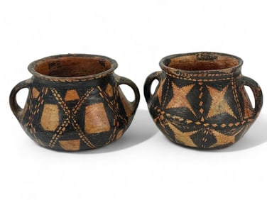 Pair of Pre-Columbian Two-Handles Vessels