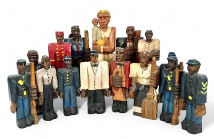 Figural Carvings By Lavon Williams and Others