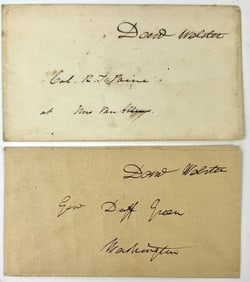 Pair of Daniel Webster Clipped Signatures