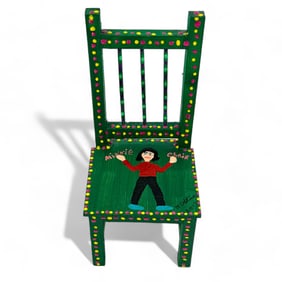 Minnie Adkins Painted Miniature Chair