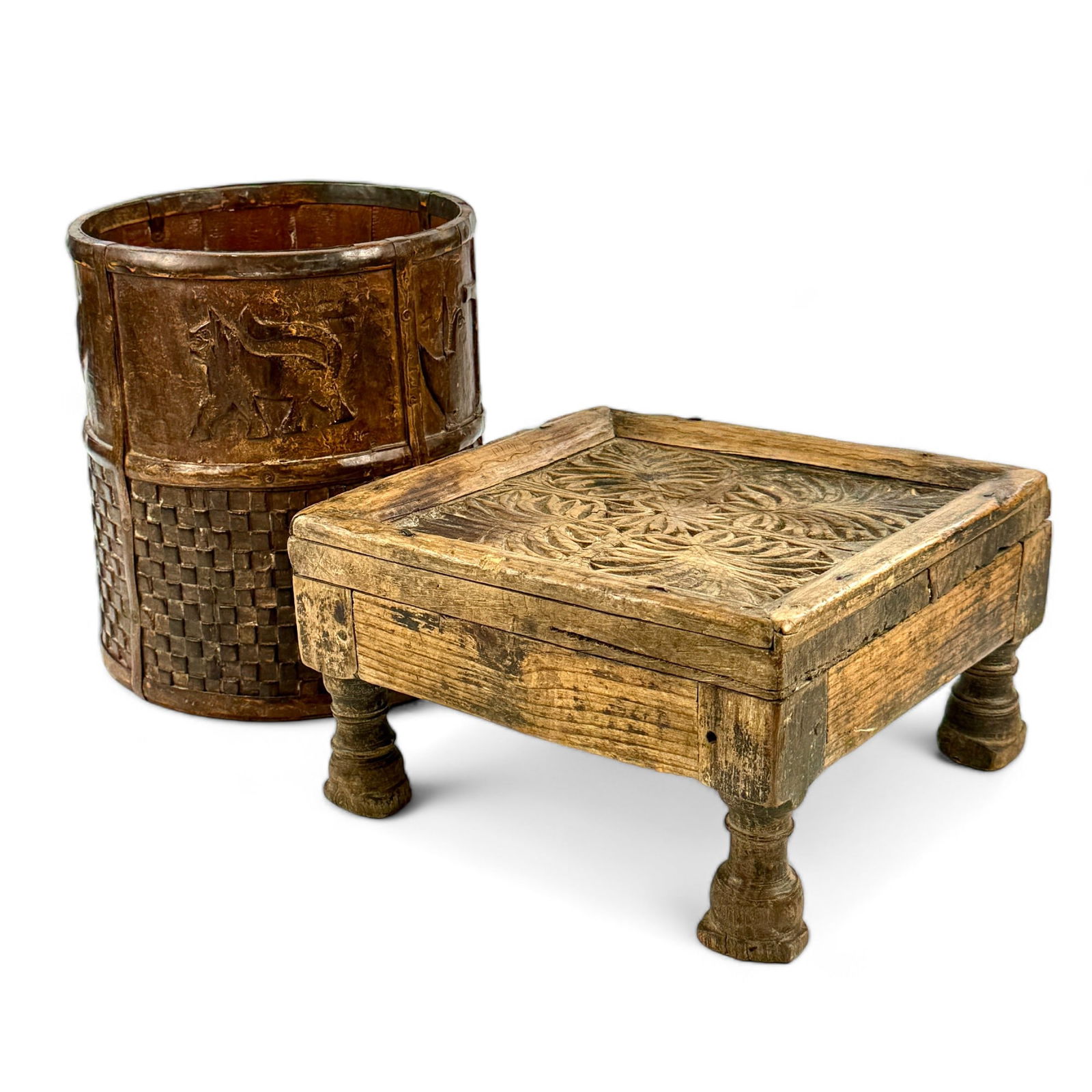 Pair of Carved Wooden Objects (1 of 6)