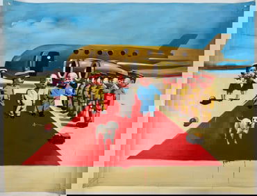 Satirical Propagandist Painting With Kim Jong Un