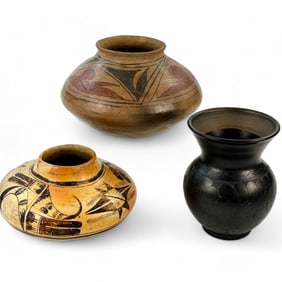 Three Native American / Mexican Pottery Jars