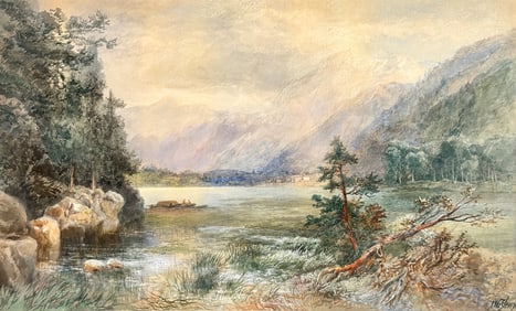 Pair of 1890's Watercolors by Fleury
