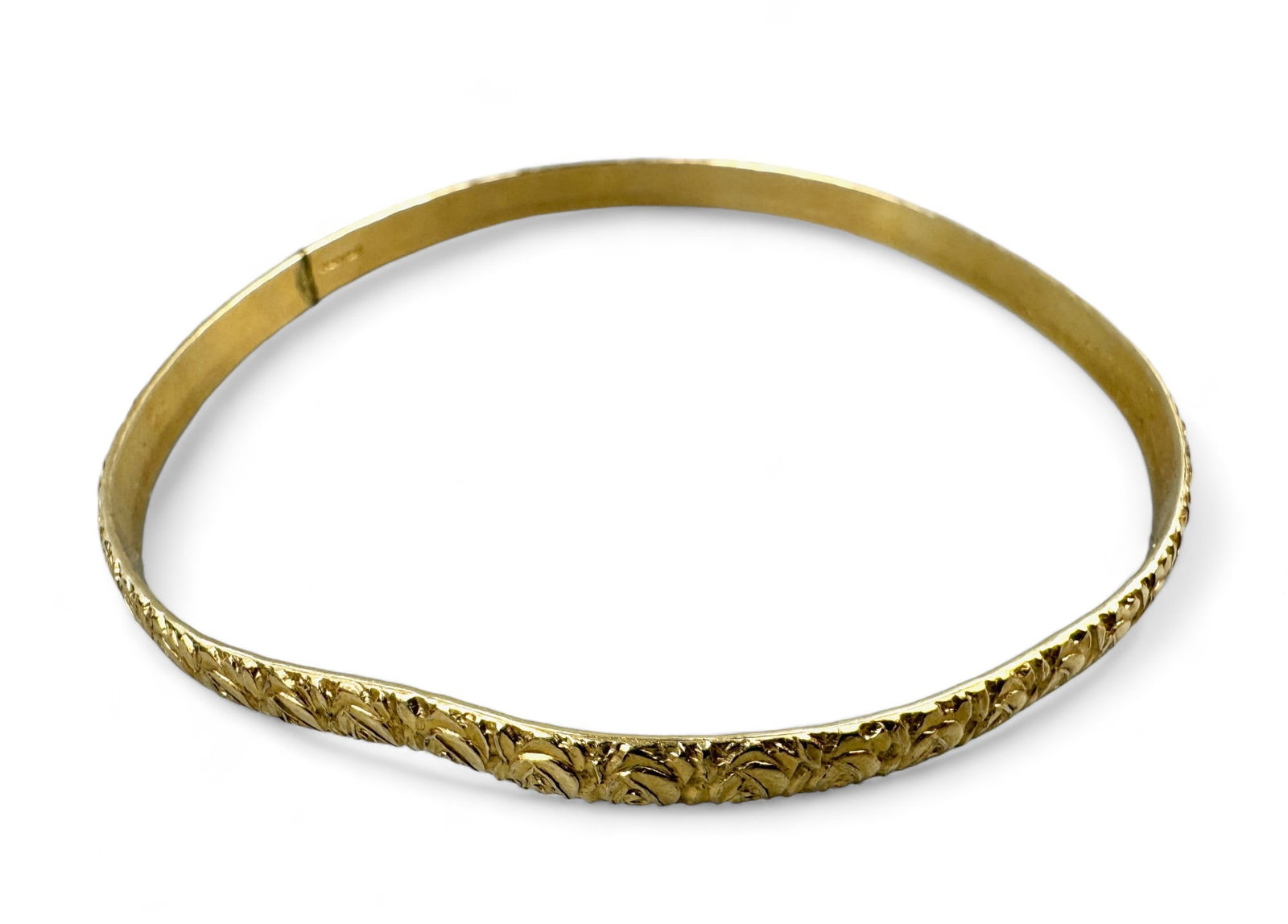 12K Gold Bangle: Total weight: .29 ounces
