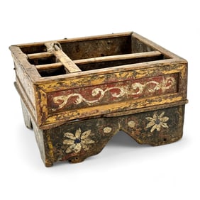 19th Century Painted Wooden Beetle Box