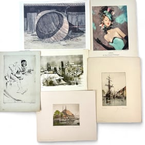 Group of Six Etchings / Prints