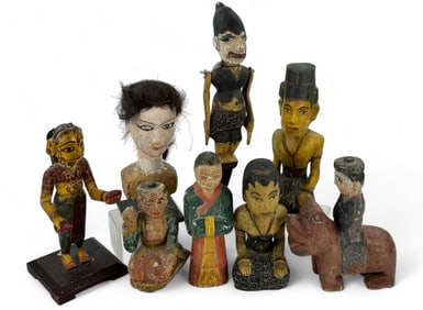 8 Southeast Asian Figural Carvings
