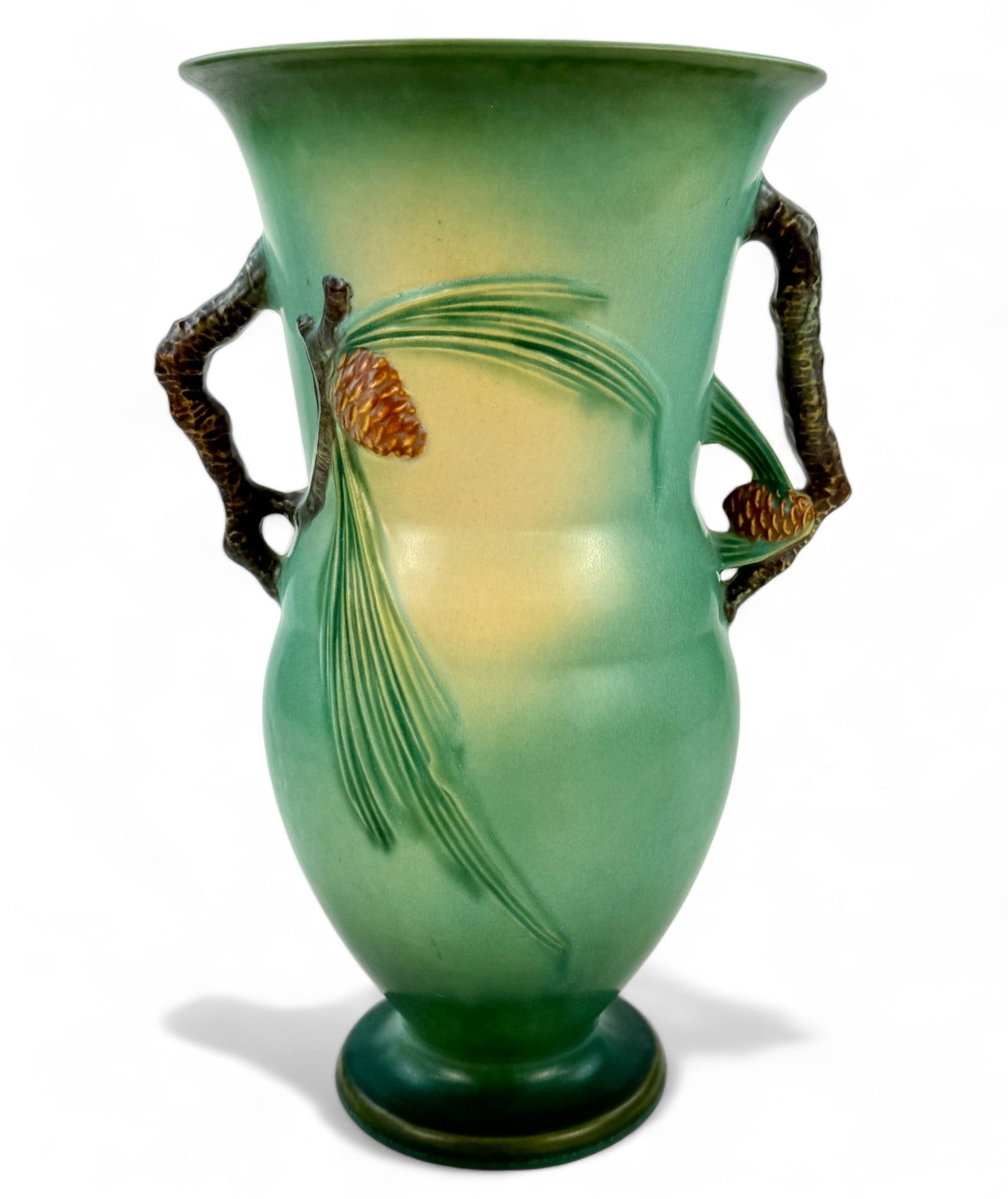 Roseville Green Pine Cone Vase (1 of 9)