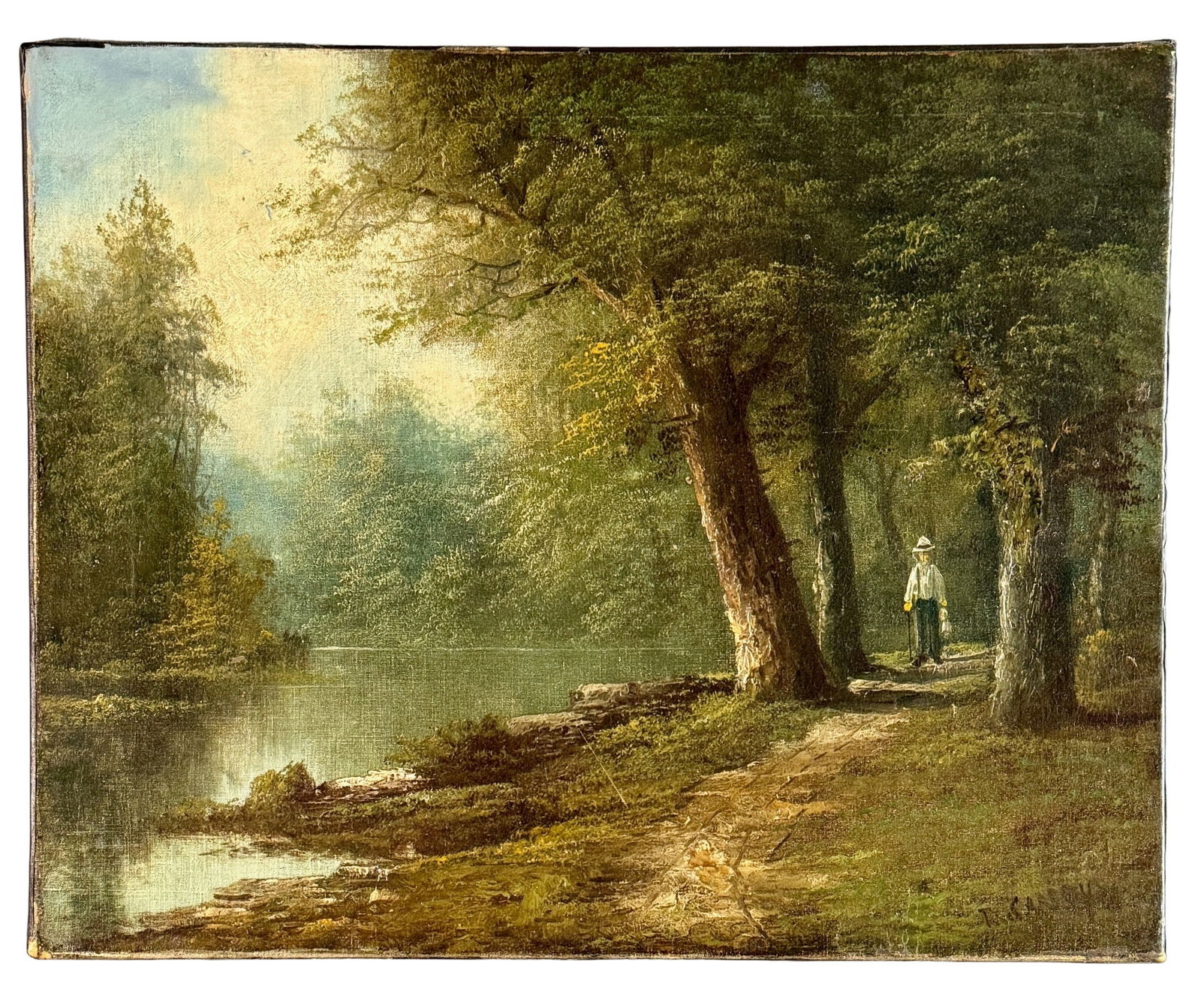 19th Century Oil on Canvas Landscape (1 of 7)