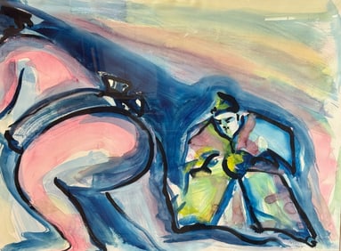Ron Ferri (American, 1932-2019), Sumo Scene