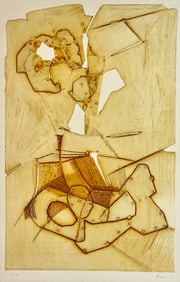 Modernist Abstract Etching, Signed and Numbered