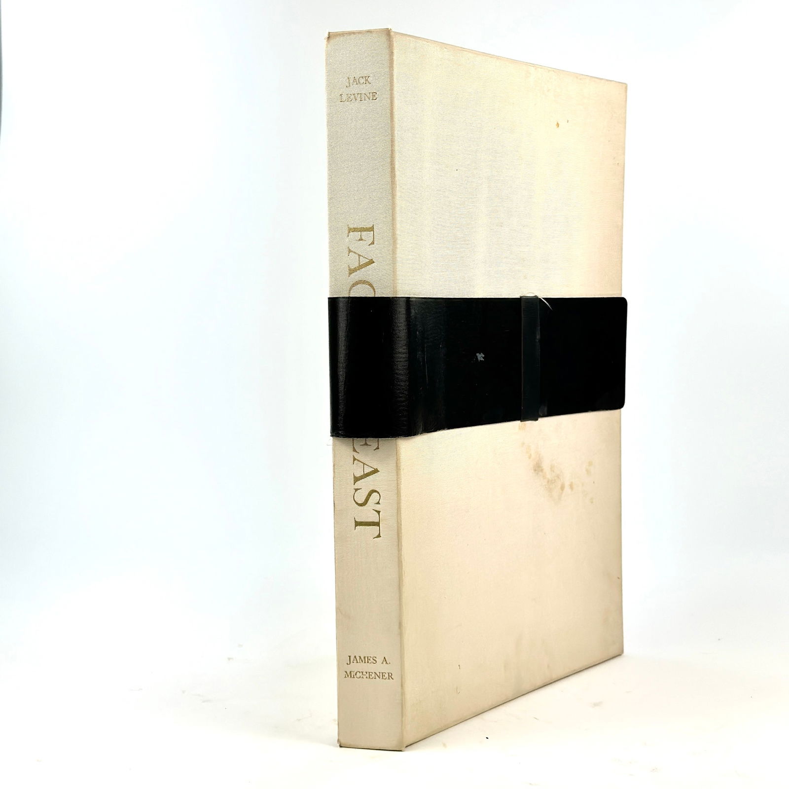 Jack Levine, Facing East Large Format Book: Text by James Michener and original lithographs by Jack Levine. Book in original case. From the collection of Ann M. Meranus, Cincinnati, OH. Ann was a lifelong